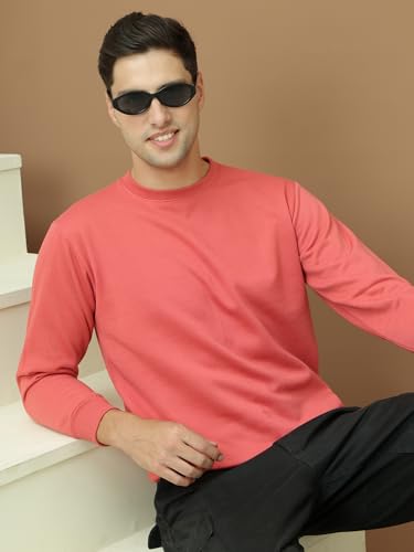 Image of Mack Jonney Fleece Regular Fit Solid Round Neck Sweatshirt for Men-MACK639877