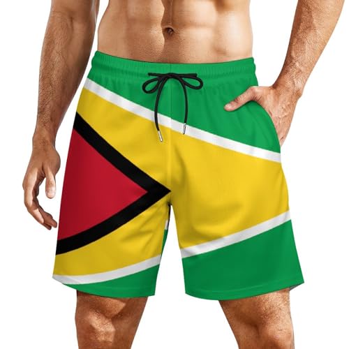 Zakqeik Palestine Flag Mens Swim Trunks Quick Dry Swim Shorts with Pockets Funny Beach Shorts