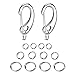 Divoti Pet Tag Quick Clip/Sping-Load Hook Combo for Pet ID Tags - 2 Large w/Pack of Split Rings