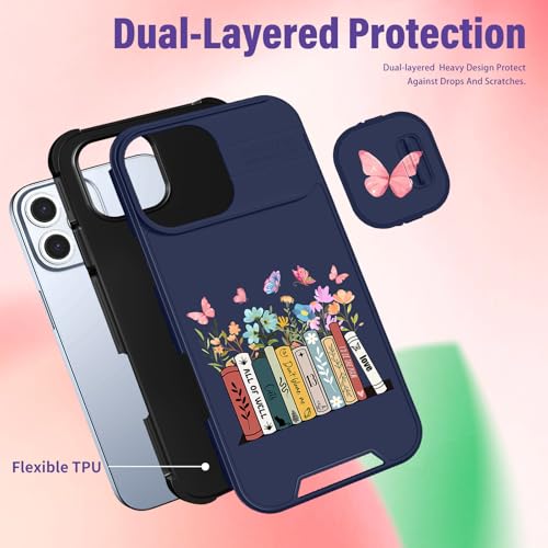 Image of Funermei for iPhone 16 Pro Max Case - Women Girls Cute Phone Cover Girly Pretty Aesthetic Book Unique Design with Camera Cover Funda for Apple for iPhone 16 Pro Max