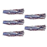 Tassel Backdrop, Fringe Curtains Set 5PCS Red White Blue Clear Texture 3 Meter Length for Festival D