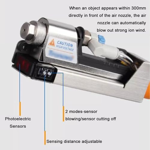 Serpiente De Aire Ionizante, Pistola De Aire Antiestática, Detección Automática, Flujo De Aire Ajustable, El Tubo En Forma De Serpiente Mide 350 Mm De Largo, El Tubo Se Puede Deformar A