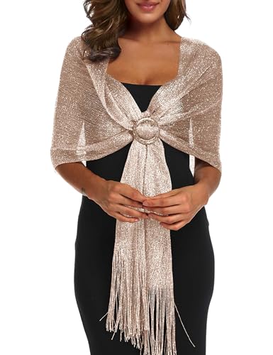 Rheane Châle, étole pour robes de soirée, avec boucle, pour femme, Large