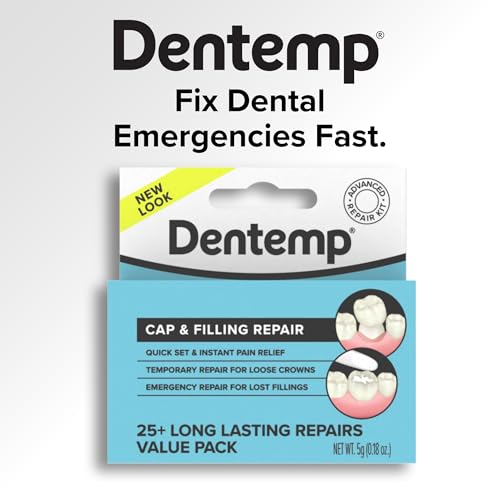 Dentemp Maximum Strength Loose Cap and Lost Filling Repair - Dental Repair Kit for Instant Pain Relief - Value Pack (Packaging May Vary)