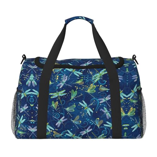 Sac de nuit libellule bleue Noir en taille unique pour adulte