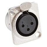 1 Stück XLR universal Einbaubuchse female, D-Typ