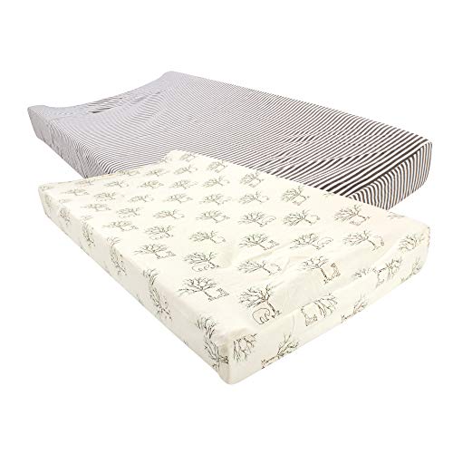 Image of Touched by Nature Unisex Baby Organic Cotton Changing Pad Cover, Birch Trees, One Size