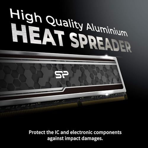 Image of Silicon Power Value Gaming DDR4 RAM 16GB (2x8GB) 3200MHz (PC4 25600) 288-pin CL16 1.35V UDIMM Desktop Memory Module with Heatsink Grey SU016GXLZU320BDAJ5