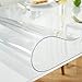 Clear Table Protector 24 x 60 Inch, 1.5mm Thick Plastic Table Cover, Waterproof PVC Clear Table Cover Protector, Desk Protector Mat, Writing Desk Pad for Desktop, Coffee & Dining Room Table