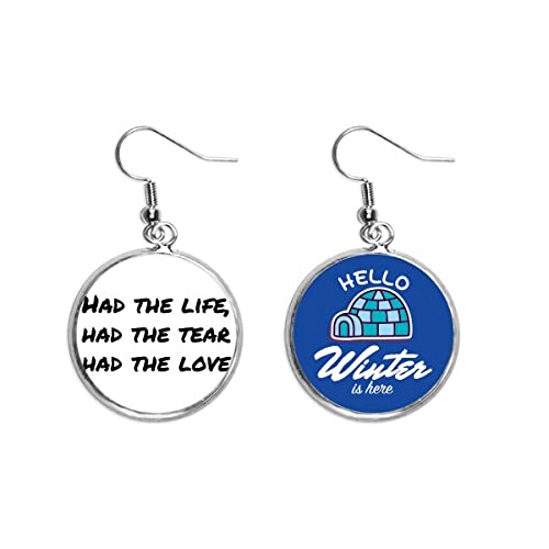 Pendientes de gota con forma de lagrima de amor invierno y poesia de vida