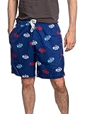 Calhoun Mens Busch Light Swim Trunks – Quick-Dry Mountain Print Board Shorts – Lightweight Beachwear for Swimming, Surfing (Medium) Navy