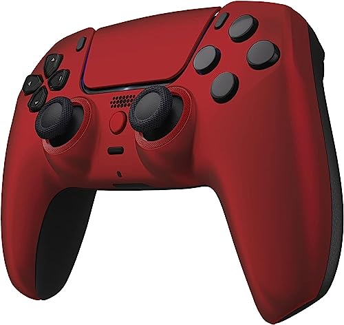 Image of Custom Controllerzz Custom Wireless Controller Compatible with PS5 - Multiple Designs Available (Red)