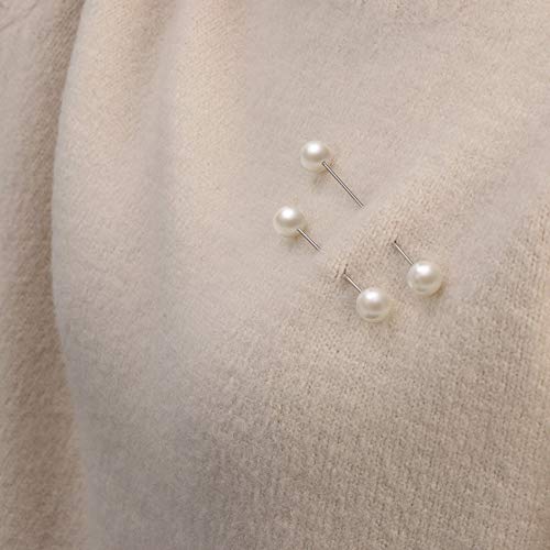 Lind Kitchen 3pcs Pearl Brooch Pins Set Sweater Shawl Pins Double Faux White Pearl Safety Pins for Women Girls Clothing Dresses Decoration Accessories - Thumbnail 4