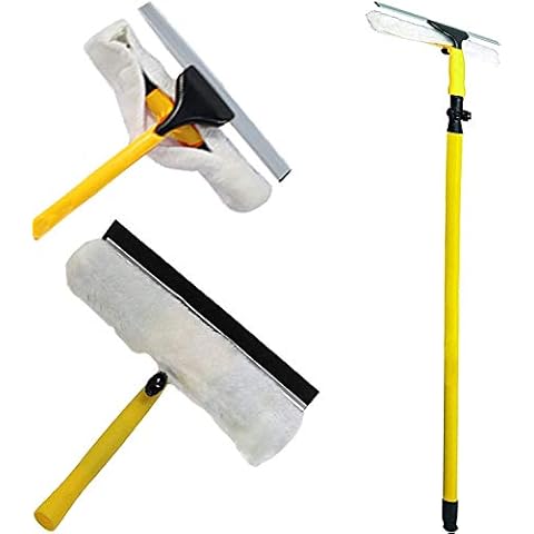 Extra Large Telescopic Window Cleaner Removable Squeegee Cleaning Kit 3.5m Soft Head Supplies Extendable Conservatory Outdoor Glass Window Brush Cover