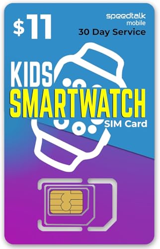 SpeedTalk Mobile Smartwatch SIM Card Plan, Unlimited Talk & Text 2GB Hi Speed Data. Designed for...
