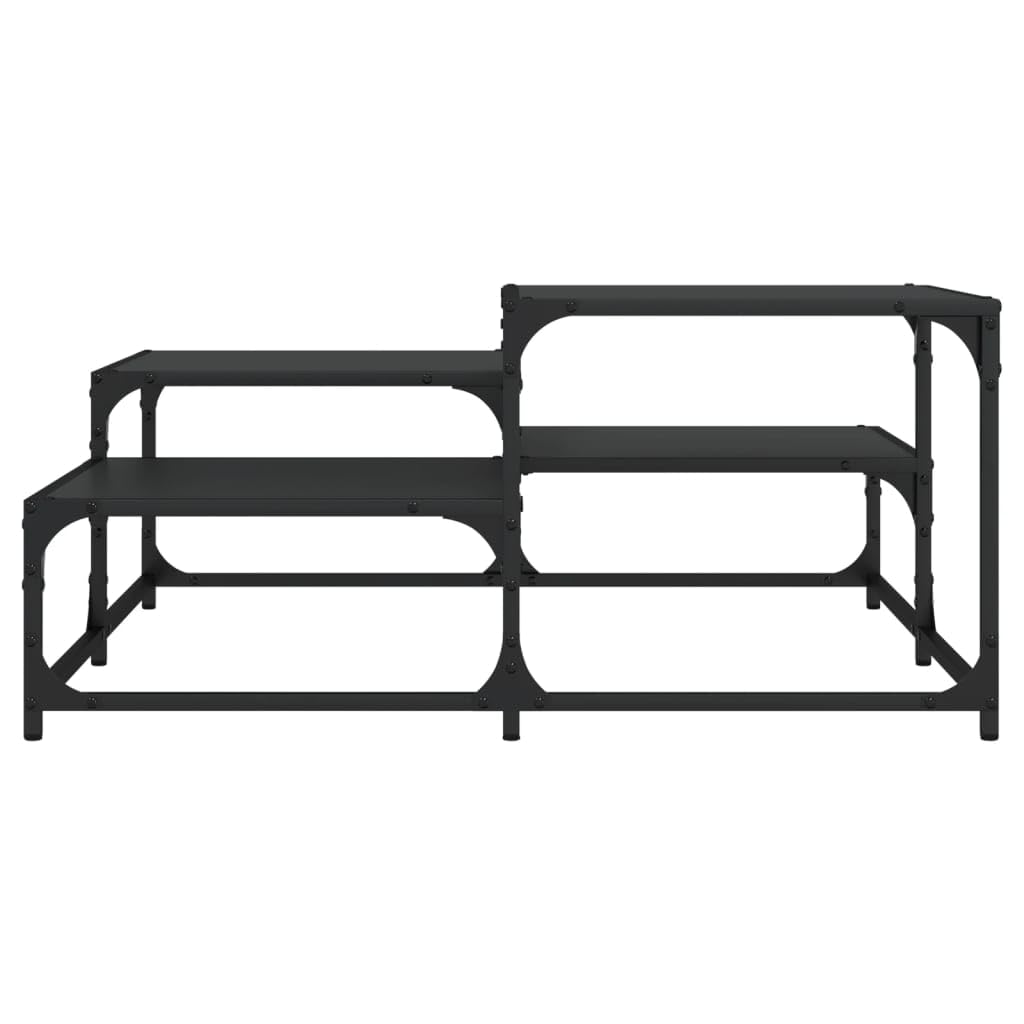 【美品】　Vivette ブラック Wisfor Sintered Stone Coffee Table: Black Sofa Center Table