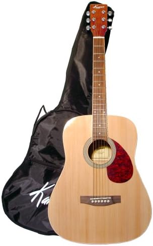Kansas K-COLT Mini Deadnaught Travel Guitar, Natural