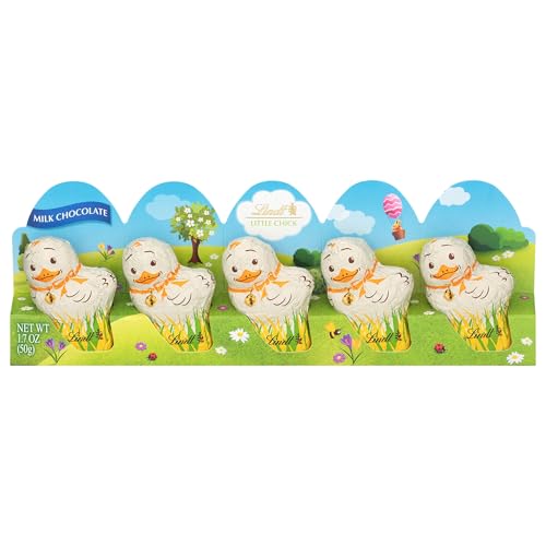 Lindt Little Chicks Milk Chocolate, Hollow Milk Chocolate Easter Candy, 1.7 oz., 5-Pack