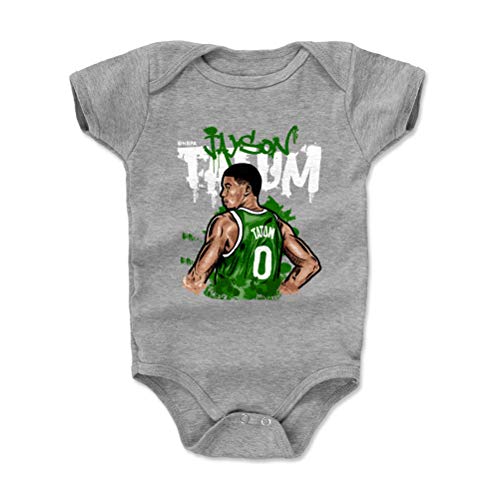 500 LEVEL Jayson Tatum Boston Baby Clothes, Onesie, Creeper, Bodysuit (Onesie, 3-6 Months, Heather Gray) - Jayson Tatum Pose G WHT