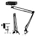 Faltbare Beamer Halterung für Bett, Desktop Projektorständer 360° Drehbare Projector Stand mit 1/4 Gewinde und C-Clip Verstellbarer Beamer Ständer für Heimkino Büro Spielzimmer, 1 Stück, Schwarz
