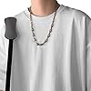 Men's Oversize Stylish Pockets T-Shirts Hip Hop Casual Heavyweight Tees Summer Crew Neck Outdoor Tops, White, Large #3