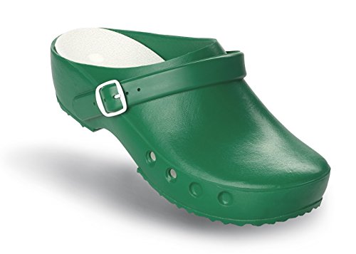 Schürr OP-Schuhe Chiroclogs Classic mit und ohne Fersenriemen, Grun mit Fersenriemen, 41
