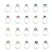 TOYANDONA Crystal Réglable Anneaux Simulation Diamant Anneaux Girls Finger Anneau Jouets pour Fille Faire Semblant Play Play Dress Up Fête 20Pcs ( Couleur Aléatoire )