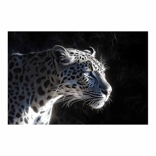 Léopard noir blanc déco murale abstraite TERUEA pour sublimer votre intérieur