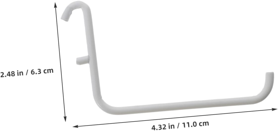 Zerodeko 4pcs Metal Pegboard Hooks for Tool Storage Heavy Duty White Pegboard Hangers for Garage and Workshop Compatible Standard for Organizing Tools and Supplies