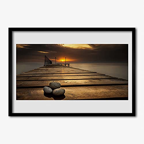 Photo cadre en MDF 70x50 cm sunset pour habiller un mur vide