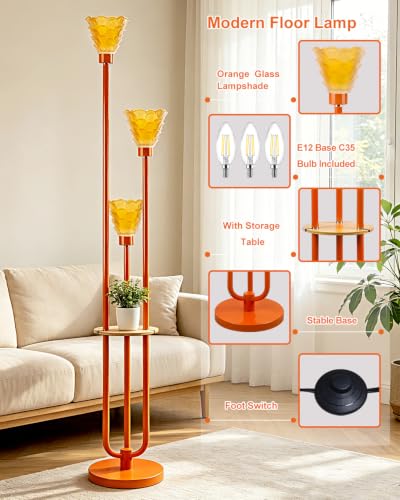 Image of Lightdot Globe Floor Lamp with LED Bulbs Included, Dimmable Floor Lamps,Unique Modern Standing Tall Lamp for Bedroom Living Room /Sofa Beside /Corner Decor-Gold