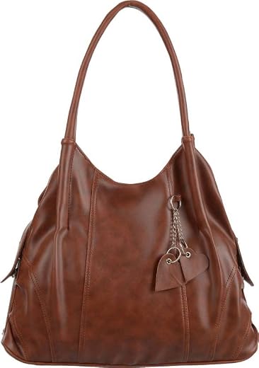 Women Brown Shoulder Bag Creeper14, Extra Spacious Large Capacity, Lightweight Faux Leather, Versatile Everyday Hobo