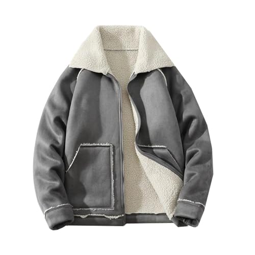Manteau fourrure d'agneau homme veste d'hiver contre le froid chic
