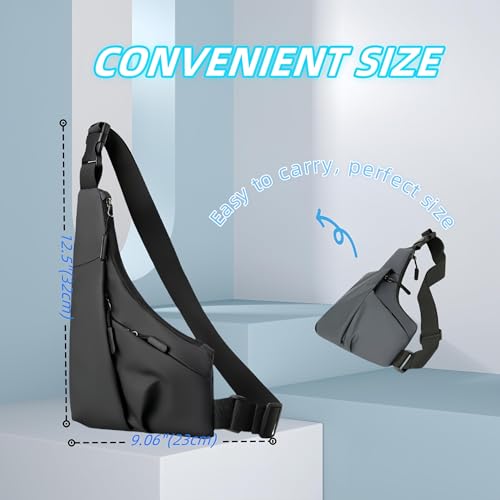 Waterproof AntiTheft Sling Bag for Women and Men,Trendy Crossbody Travel Bag for Phones,Nylon Chest Bag2