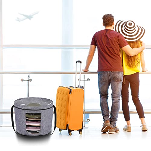 Zituri Hat Box, Hat Boxes For Women / Men Storage, Cowboy Hat Box With Transparent Lid, Stuffed Animal Toy Storage | Felt Stackable Round Pop-Up Container (Large 1) #TOP6