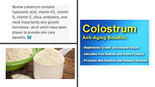 Organic Collostrum Lotion With Jasmine And Willow Bark, Collostrum Cream, All Purpose Face & Body Lotion| All Ages, Skin Types | (2 Oz Glass Jar) #TOP3