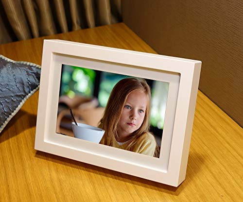 PhotoSpring 8 (16GB) 8-inch WiFi Cloud Digital Picture Frame - Battery, Touch-Screen, Plays Video and Photo Slideshows, HD IPS Display, iPhone & Android app (White - 15,000 Photos) - Thumbnail 4