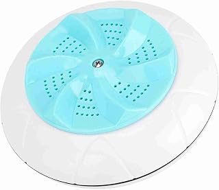 Mini Lavadora Turbo Portátil con Ultrasonido, Adecuada para Viajes y Niños, Color Blanco (Verde)