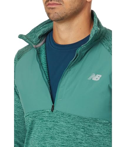 New Balance Men's Athletics Heat Grid 1/2 Zip, New Spruce, XX-Large - image 3