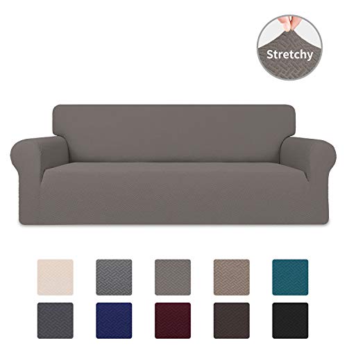 Easy-Going Stretch Jacquard Couch Cover, 1-Piece Soft Sofa Cover, Sofa Slipcover with Anti-Slip