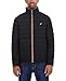 Nautica Men's Puffer Coat Reversible Midweight Insulated Winter Jacket, Coco, Small