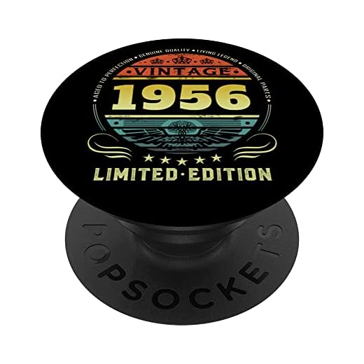 Vintage 1956 Edición Limitada 1956 Pop Socket 1956 Cumpleaños PopSockets PopGrip Intercambiable