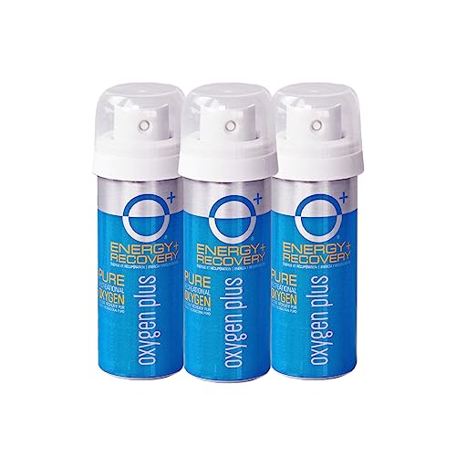 Oxygen Plus – O+ Mini 3 Pack | Portable Oxygen Can | Filled with 99.5% Pure O2 | Natural Wellness Supplement to Boost Energy & Recovery | 5+ Uses Per 1.55 Liter Cans