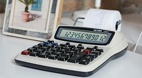 image for Victor Printing Calculator, 1208-2 Compact and Reliable Adding Machine