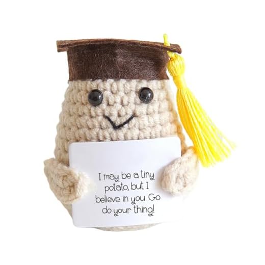 Boneca de crochê positiva,Brinquedos criativos de pelúcia de crochê com cartão positivo | Brinquedo de malha, crochê de suporte emocional. Boneca artesanal, decoração engraçada para várias Fovolat