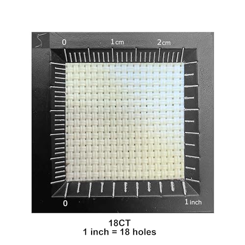 Image of Pre-cuts 18 Count White Plastic Aida Mesh Canvas Sheets, 11.8x11.8 inches, Set of 5pieces