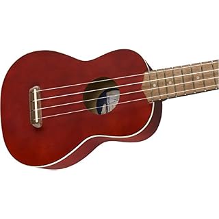 Fender Venice Ukulélé soprano Touche noyer Cerise - Les Beatles, Paul McCartney, John Lennon, RIngo Starr, George Harrison Fender Venice Ukulélé soprano Touche noyer Cerise – Image 5