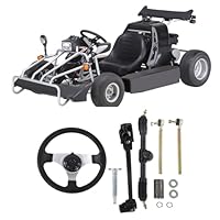 Lenksatz Go Kart, Metall ABS Gummi Lenkradbaugruppe mit Zubehör für 150 250 Motoren