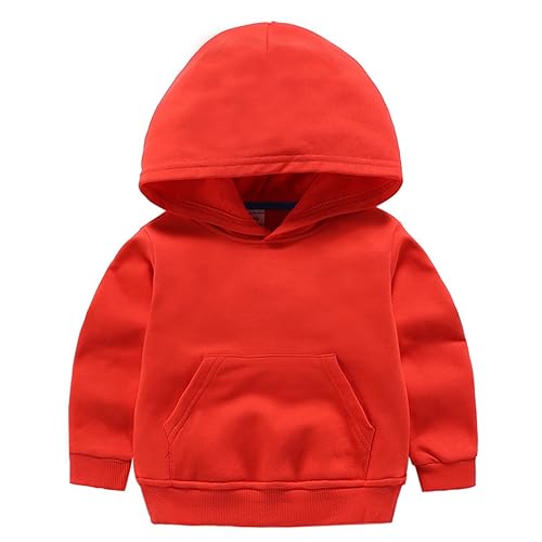 Toddler Boys 2023 New Rocket Print Tech Pullover Round Neck Long Sleeve Sweatshirt School Fleece (Red, 2-3 Years)