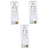 GLEAVI 3stücke Sehtafel Für Junge Mädchen Standard Augendiagramm Langlebig Für Schule Und Zuhause Präziser Sehtest Für Augenuntersuchungen Bei Kindern